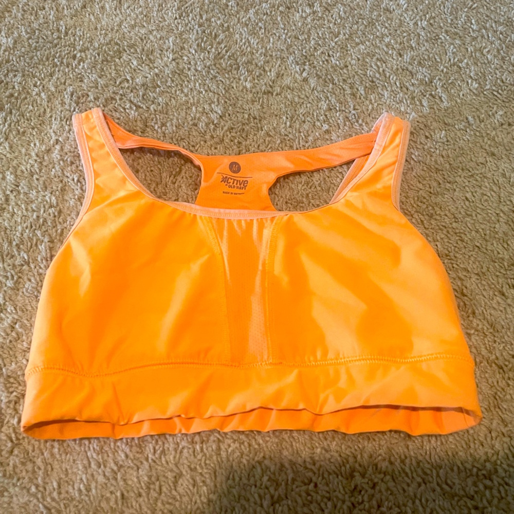 Old Navy Orange Active sports bra Size Medium